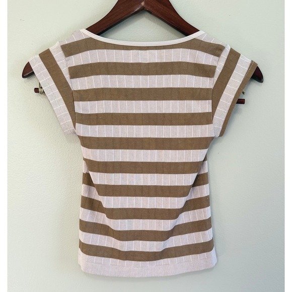 Out From Under Women's Orla Striped Square Neck Baby T-shirt Size Small - Picture 3 of 5